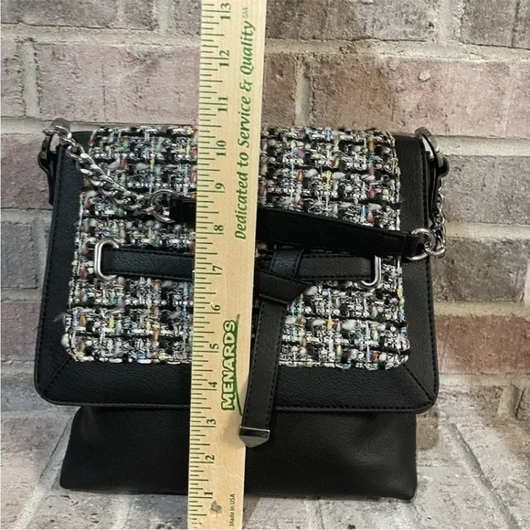 Chic Black Tweed Women's Bag - Picture 4 of 8